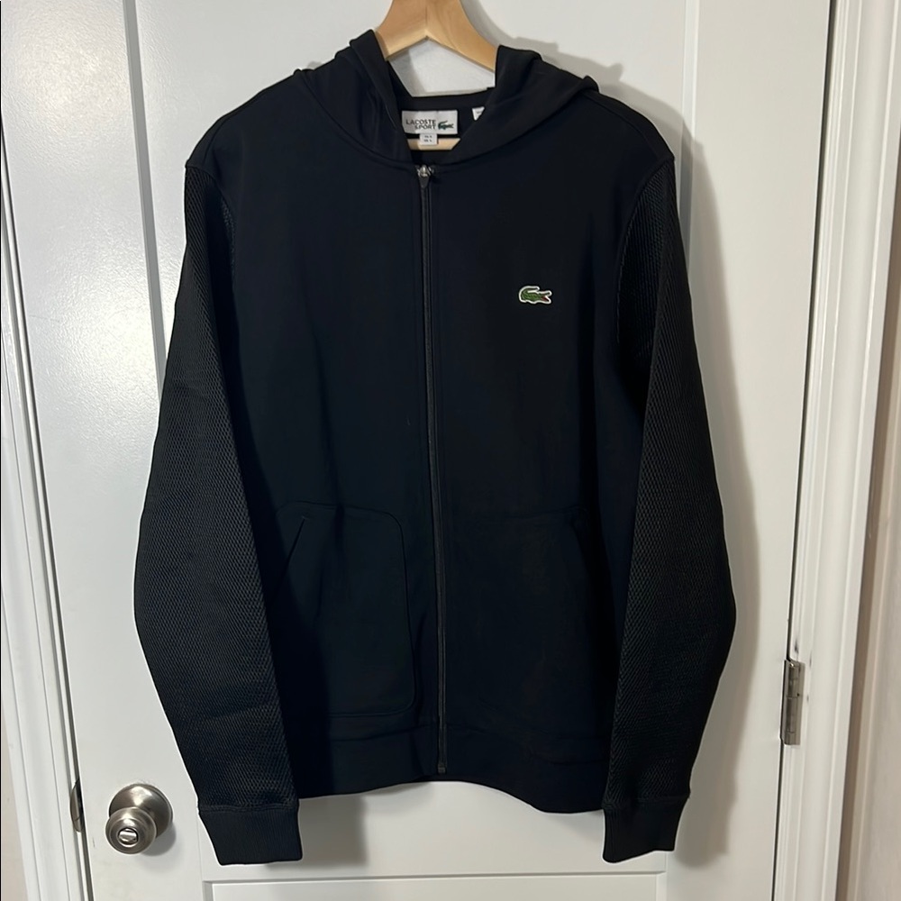 Lacoste Black Zip-Up Hoodie